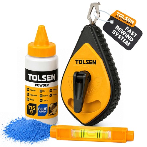 Tolsen chalk line - chalk, reel